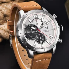 PAGANI Дизайн мужские часы топ модный бренд хронограф часы водонепроницаемые кварцевые кожаные часы спортивные военные relogio masculino