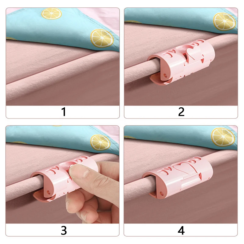 6Pcs Bedsheet Clip Plastic Slip-Resistant Clamp Quilt Bed Cover Grippers Fastener Mattress Quilt Holder For Sheet Home Bed Sheet