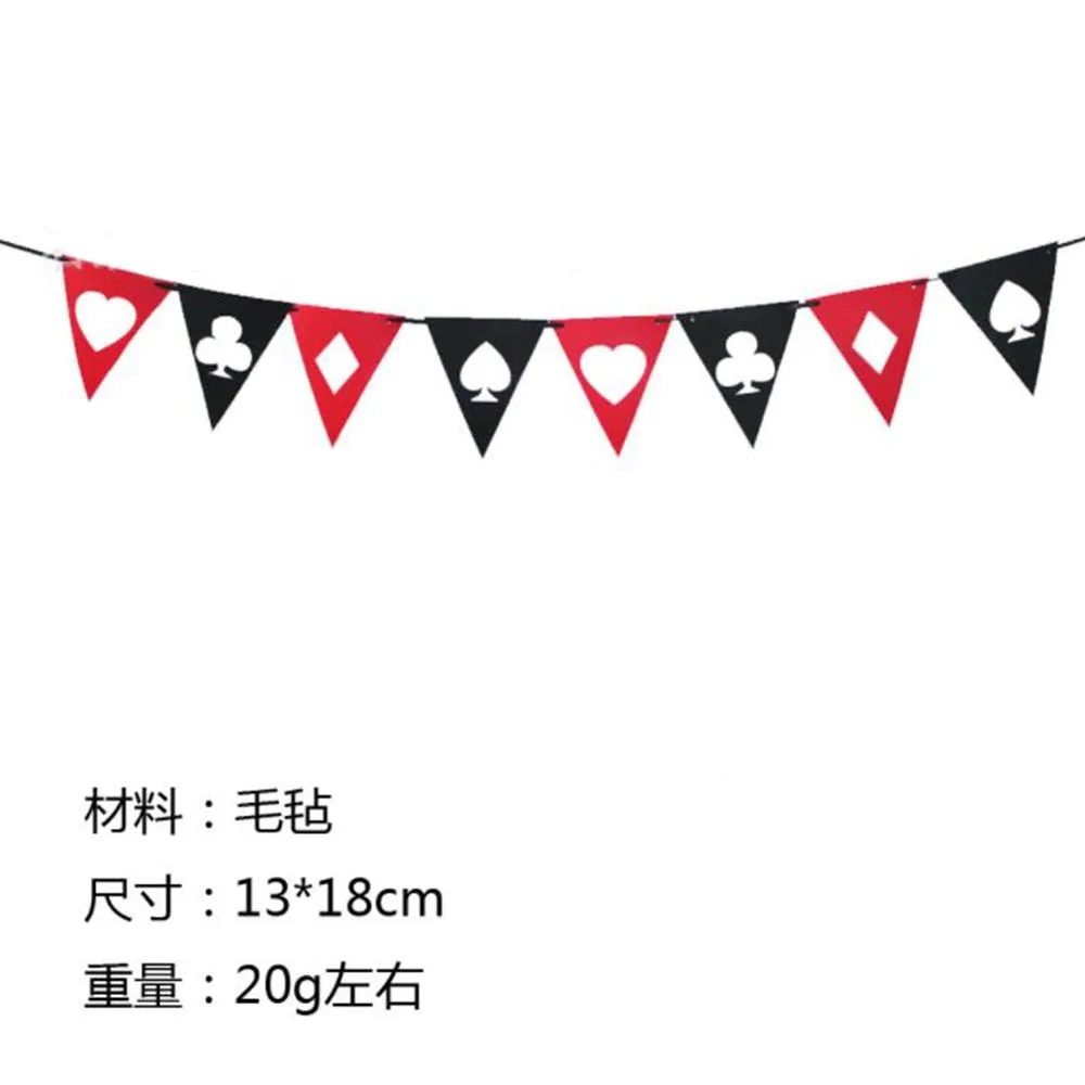 New Poker Party Christmas Set PARTY Birthday Products Decorative Tableware Paper Cup Paper Tray - Цвет: Banner