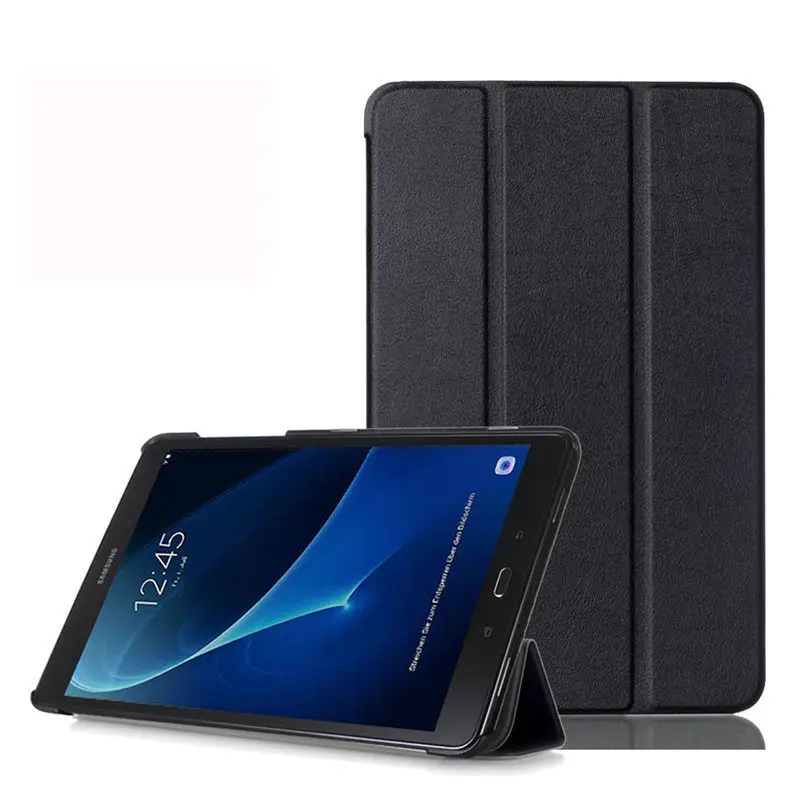 Тонкий магнитный складной Флип PU чехол для Samsung Galaxy Tab A 10,1 T580 T585 T580N T585N SM-T585 Кожаный Чехол+ пленка