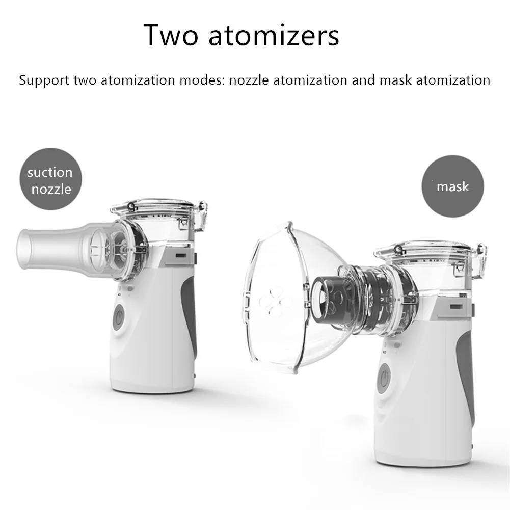  Portable Cool Mist Vaporizer and Handheld Inhaler Machine Automizer Steaming Device Nebulizer Kids 