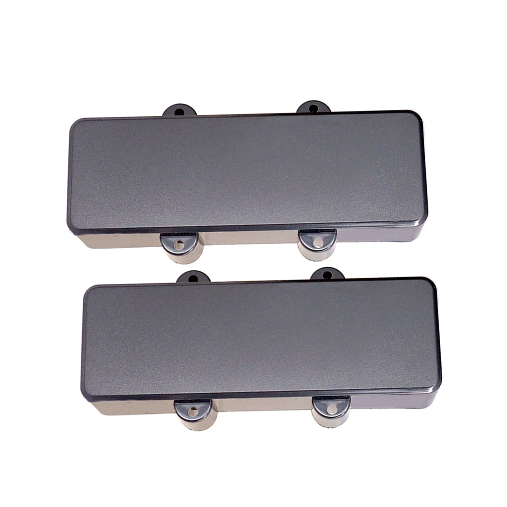 2 Pieces No Hole Closed 5 String Pickup Covers for Electric Bass Replacement Parts