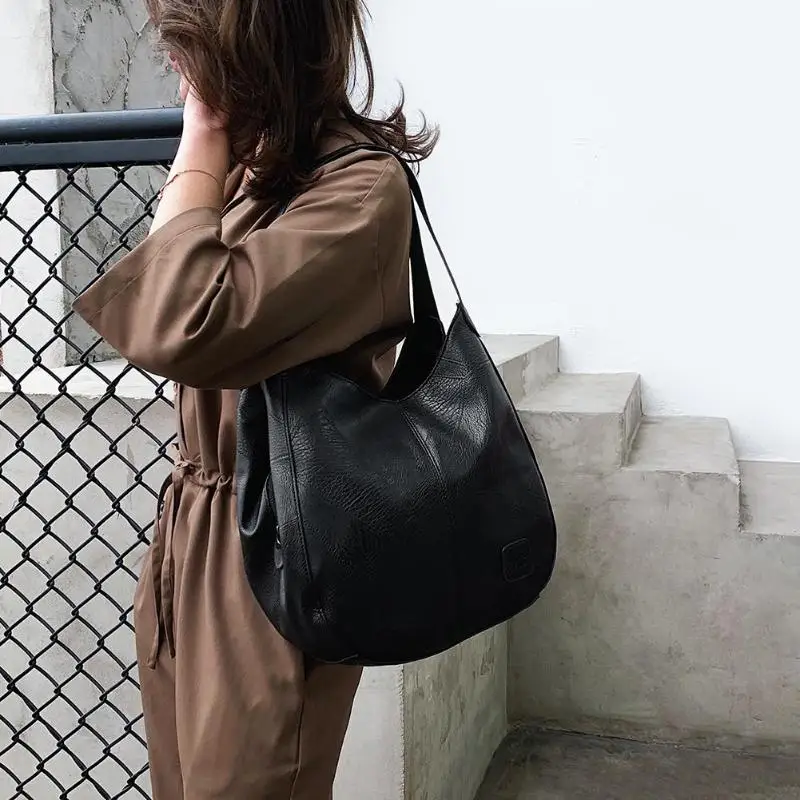 Najtaniej Vintage PU skórzane damskie torebki luksusowa torba na ramię klasyczne torebki o dużej pojemności torby zakupowe na co dzień