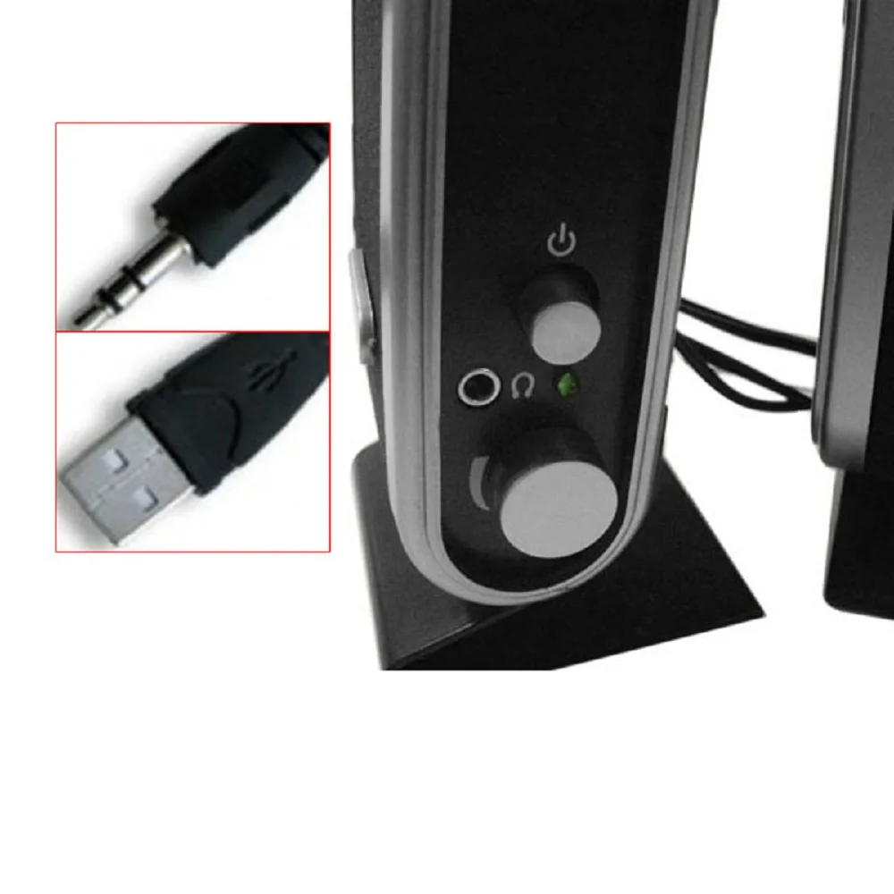 Gosear Портативный USB 2,0 мощность 3,5 мм для ноутбука Настольный компьютер PC Динамик s Наушники с микрофоном аудио разъем HY-218 мини-динамик