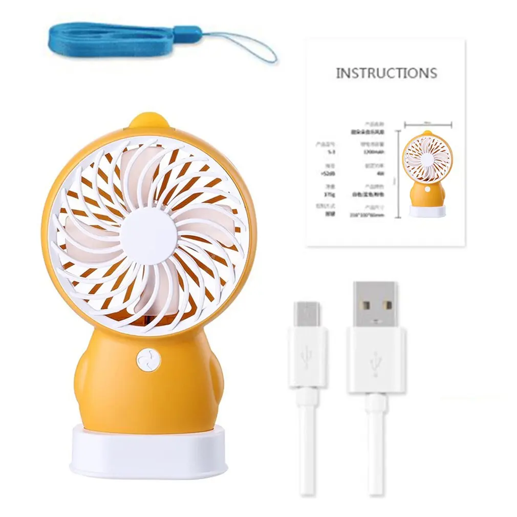 orange Желтый утиный Пингвин вентилятор творческая личность мини Usb зарядный вентилятор студенческий вентилятор летний портативный маленький вентилятор - Цвет: orange