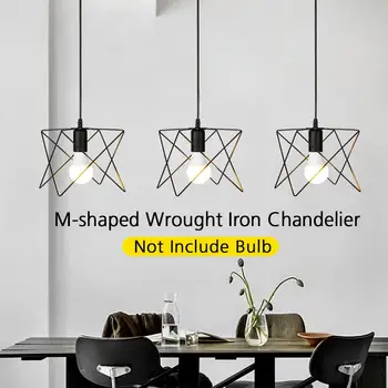 

Romantic Pendant Lamp Dinning Room E27 Fashion Bedroom Iron Pendant Light Dreamlike Retro Black Pendant Light