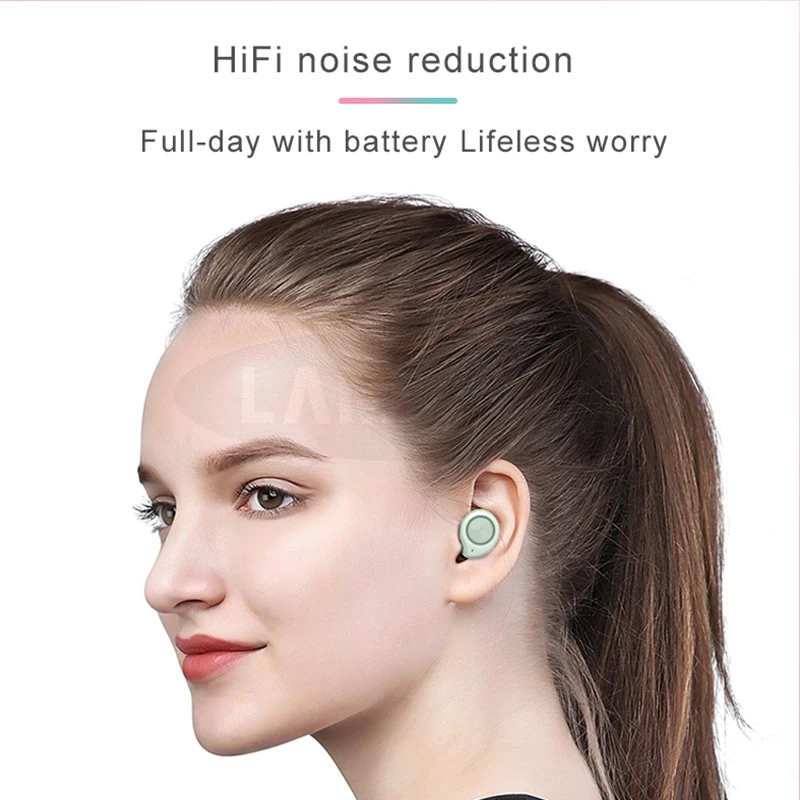 Разноцветные Bluetooth наушники с микрофоном TW60 TWS 5 0 беспроводные HIFI стерео