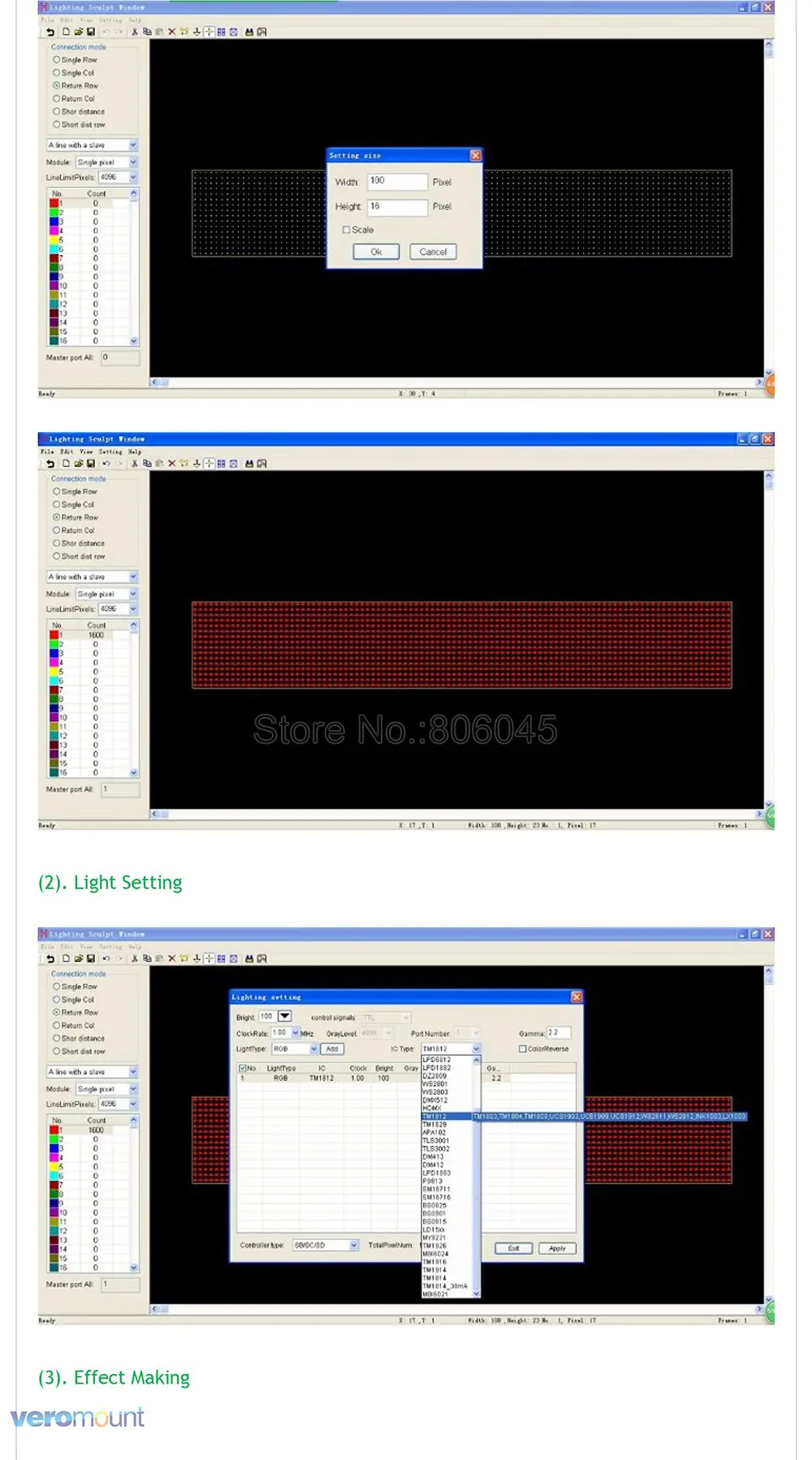 H801RA 4 порта Slave светодиодный Pxel контроллер работать с подстветка мастер-контроллер или ПК под управлением ОС Windows ttl(SPI) сигнала Выход(светодиодный студийный