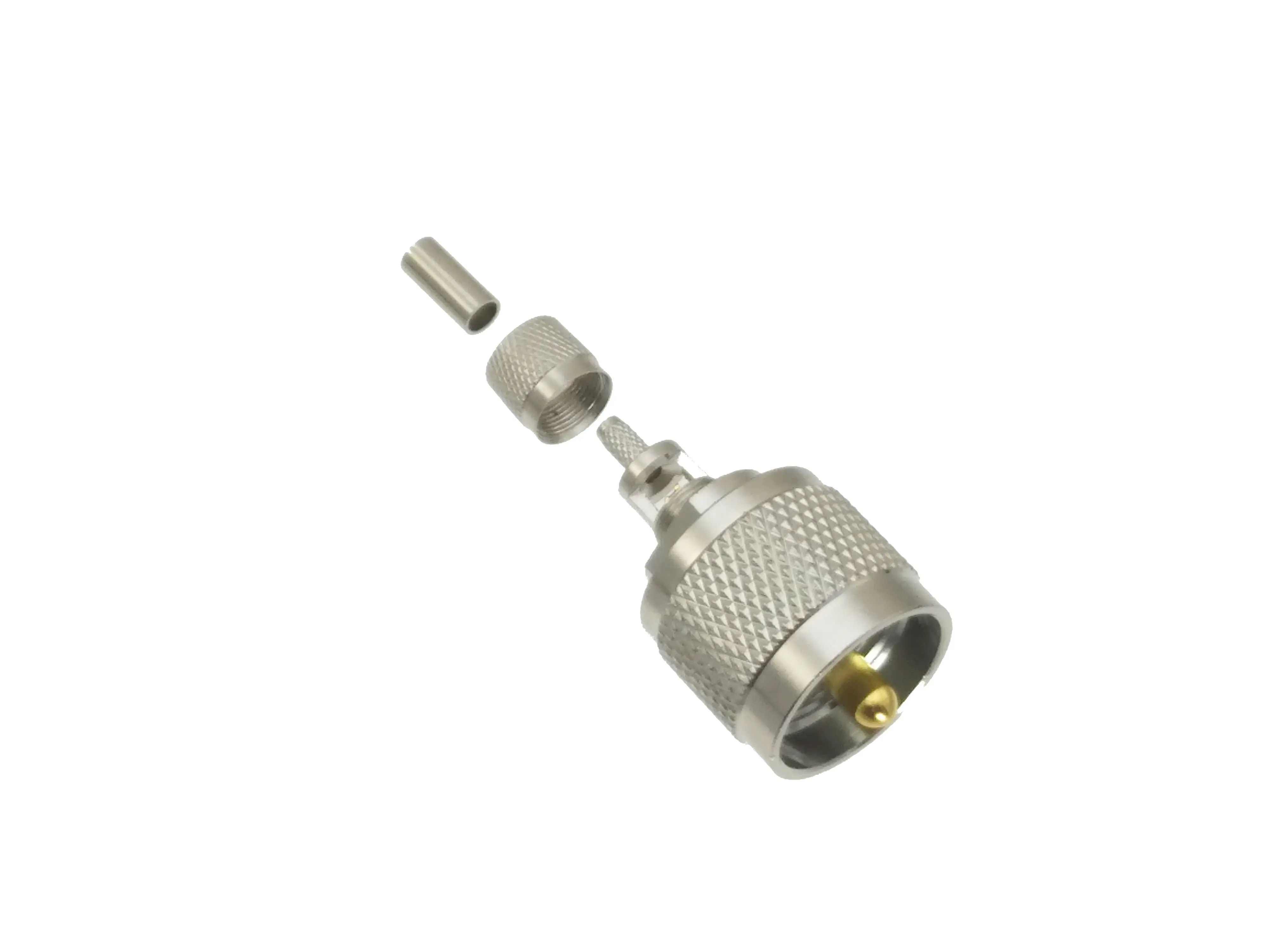 10 шт. разъем PL259 UHF Мужской обжимной RG174 RG316 LMR100 прямой