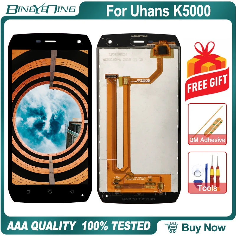 Для Uhans K5000 ЖК-дисплей и сенсорный экран дигитайзер с рамкой модуль экрана дисплея аксессуары для сборки сменные инструменты
