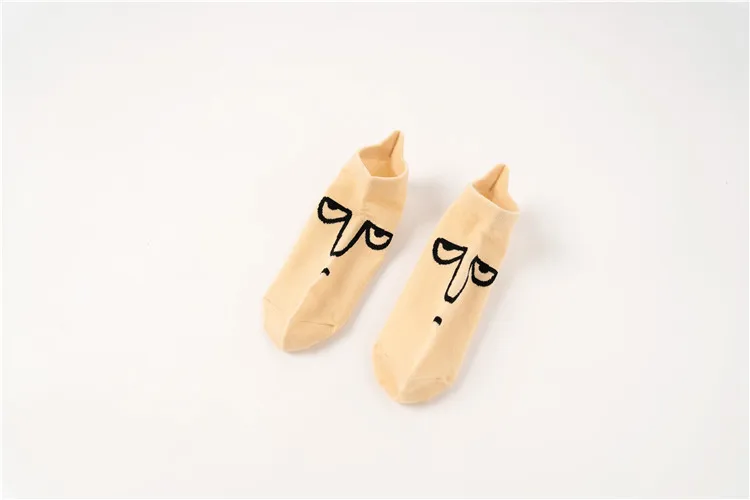 Beige 1 пар/упак. вязаные выразительные женские носки, модные хлопковые носки ярких цветов, забавные носки, Прямая поставка от поставщиков - Цвет: Beige