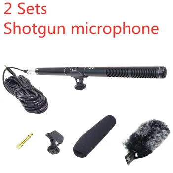 

M14 Uni-Directional Shot gun Interview Camera Microphone, Condenser Mic with Furry Windscreen Muff Cover for DSLR camera