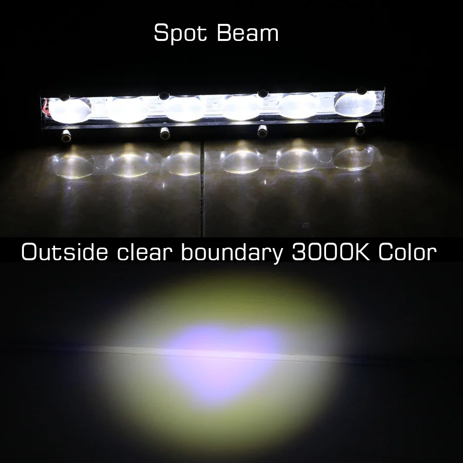 Lâmpada de Condução para Ford Luz para Trabalho em Barra Luz de Trabalho com Feixe para Ponto Luz de Led Polegada Inundação Automotivo Toyota Suv 4wd Offroad 12v 6d 7 3 Polegada, luz de trabalho com feixe para