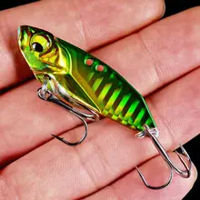 Leurre métallique à lame VIB avec yeux 3D,appât artificiel avec hameçon, avec cuillère type spinner, équilibrant, rigide, 5 g, 7 g, 10 g, 15 g, 1 pièce, 