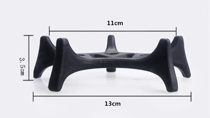 Small 11cm Metal Pot Mat 5 Legs Pot Holder Heavy Duty Cast Iron Coasters Heat Insulation Pot Pad Dining Table Protection Trivet - Color: Small 11cm
