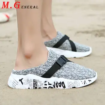 

Clogs Platform Men Shoes 2020 Men's Summer Shoes Mesh Breathable Man Beach Slippers Casual Men's Sandal Slip-on Half Shoes C69
