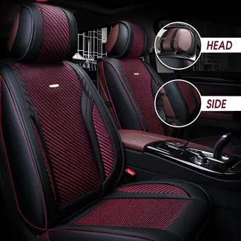 

9pcs/Set 5-Seat Universal Luxury Auto Car Covers+Front Rear Head Rests +Pillows Full Set Protector 4 Seasons Car Cushion