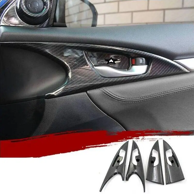 Автомобиль модифицированный Automovil хромированная система управления передач внутренняя отделка модификация яркие блестки 16 17 18 19 для Honda Civic