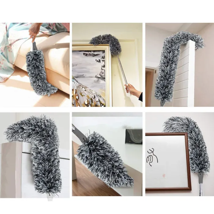 Горячая микрофибра Fexible Head Duster с удлинительным стержнем для потолочных вентиляторов для чистки автомобиля K888