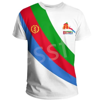 Tessffel Africa Country Eritrea Lion Colorful Retro 3DPrint Men/Women Summer Casual Funny Short Sleeves T-Shirts Streetwear A1