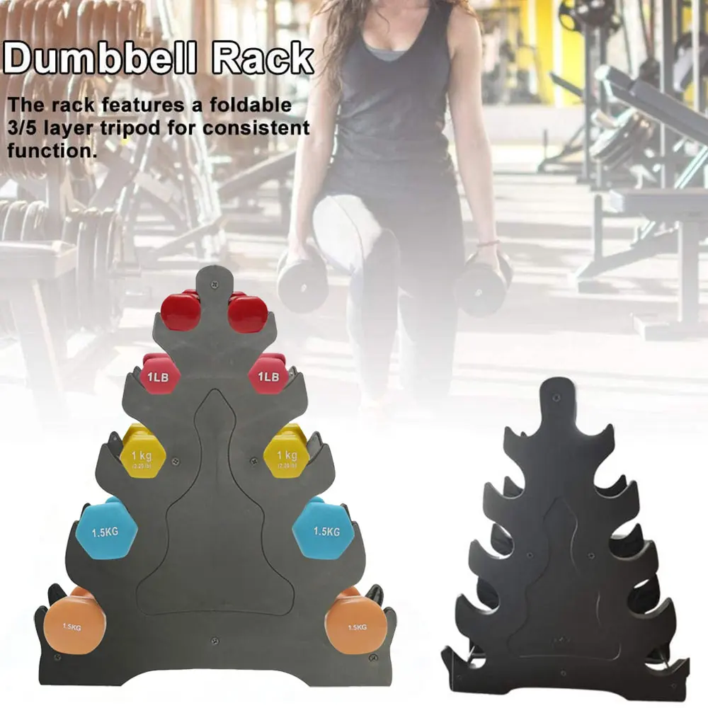 

5-Tier Dumbbell Storage Rack Stand Multi-Layer Hand-Held Dumbbell Storage Rack For Home Office And Gym Fitness Equipment
