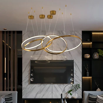 

Modern Led Chandeliers Rings Circle Ceiling mounted LED Chandelier Lighting For Living room Bedroom Dining room Kitchen Lamps