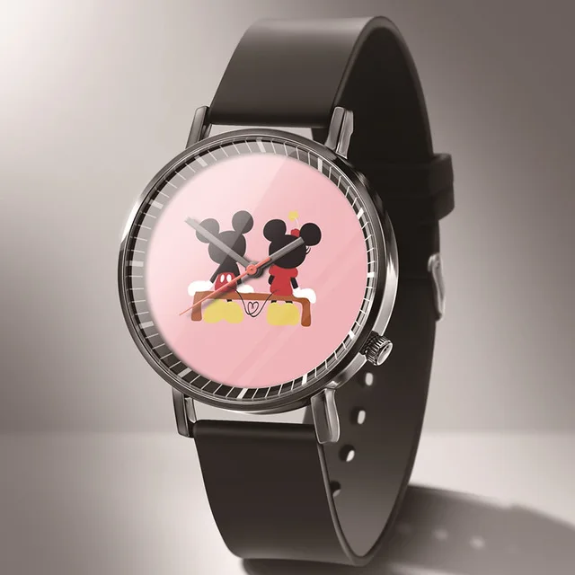 Reloj mujer Горячая Мода милый Микки Стиль Детские часы Микки Маус милые студенческие кожаные Мультяшные часы женские часы - Цвет: 11
