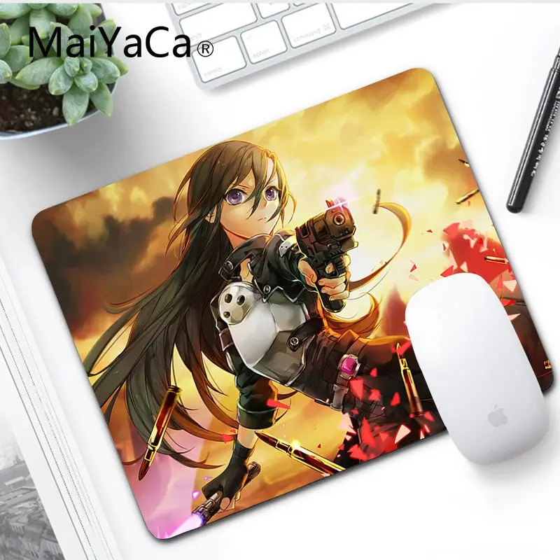 No LockEdge 25x29cm MaiYaCa Sword Art онлайн и аниме коврики для мышки ноутбук коврик для мышки в стиле аниме Удобная мышка коврик игровая защелка для мыши - Цвет: No LockEdge 25x29cm