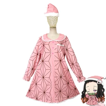 

Demon Slayer Kimetsu no Yaiba Kamado Nezuko Cosplay Christmas Pajamas Clothing Sleepwear Costume