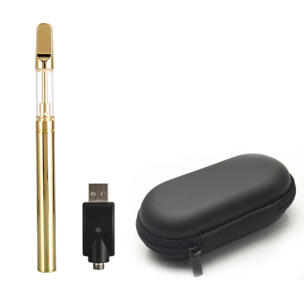 Gold Top charging Электронная сигарета CBD, перо для электронной сигареты комплект 350mah батарея rdta распылитель масло воздушный переключатель испаритель кальян ручка против воздуха стручок пара - Цвет: Gold Top charging