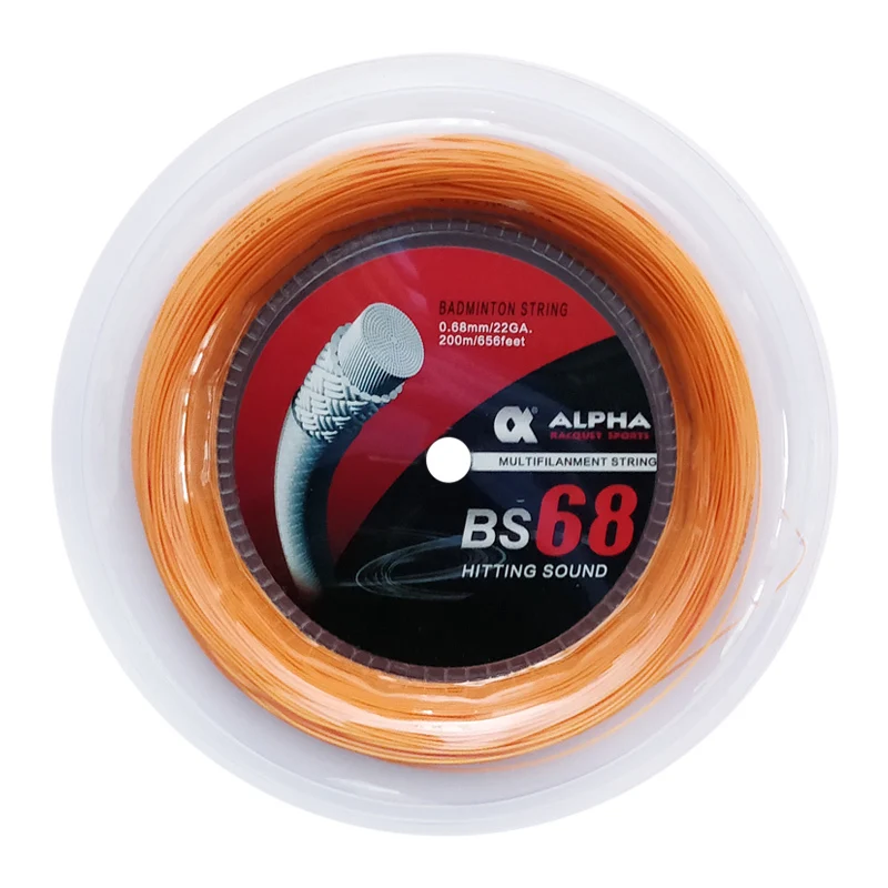 1 Reel Alpha BS68 0.68mm 200m badminton string good hitting sound racket control nylon strings | Спорт и развлечения
