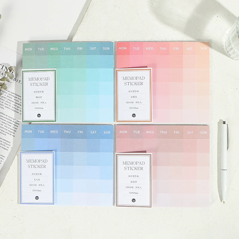 

Large Size Colorful Self-Adhesive Week Month Plan Memo Pad Sticky Notes Bookmark School Office Stationery Supply