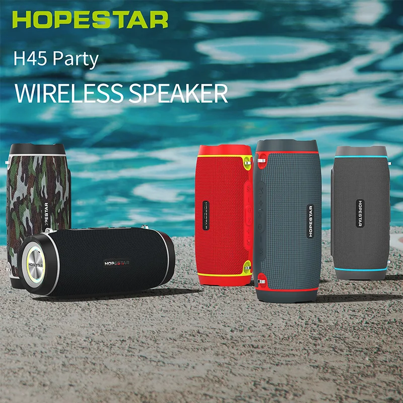 HOPESTAR H45 портативная вечерняя Колонка высокой мощности 20 Вт водонепроницаемая