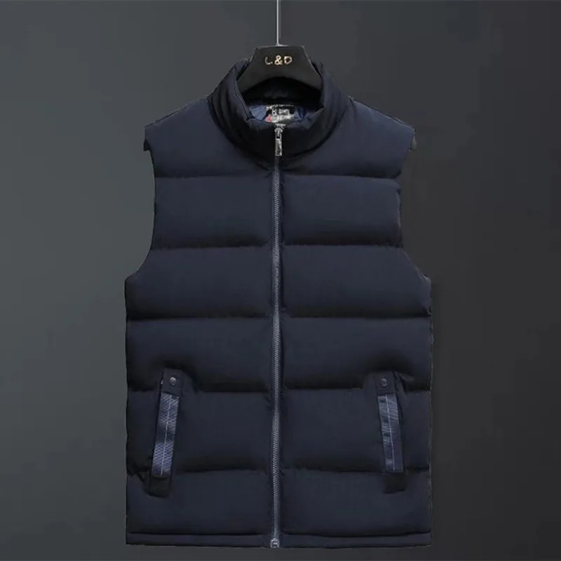 Новинка, повседневный мужской жилет размера плюс 5XL 6XL 7XL, качественная однотонная ветровка, Прямая поставка, модные мужские куртки без рукавов s