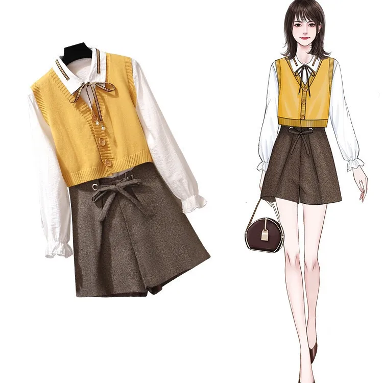 

Very Fairy Two-Piece Korean-style 2019 New Style Women's Summer Too Early Early Autumn Students Short-height Shorts Online Celeb