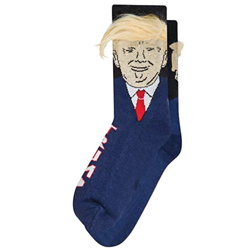 Носки Трамп с забавным принтом повседневные носки для взрослых 3D поддельные
