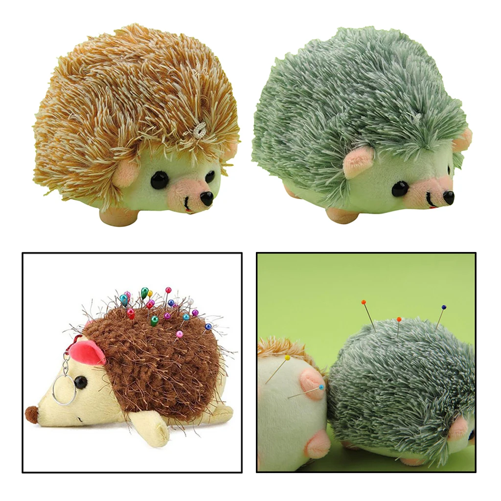 Hedgehog Shape Cute Sewing Pin Cushion Soft Cotton Fabric Needlework Accessory