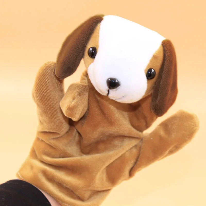 Пальчиковая кукла животное собака детская фигурка игрушки из мультфильма из мягкого плюша куклы для театра марионеток для детей палец марионетка на перчатке 9,25
