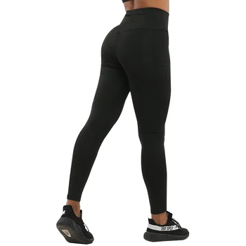 

CHRLEISURE Push Up Fitness Pants Women High Waist Skinny Pockets Sweatpants Women Quick-drying Slim Elastic Workout Pants