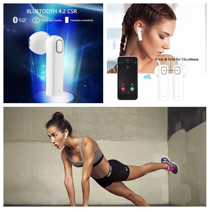 Bluetooth наушники Беспроводные спортивные наушники мини наушники-вкладыши наушники наушник устойчивое с зарядным устройством для Xiaomi