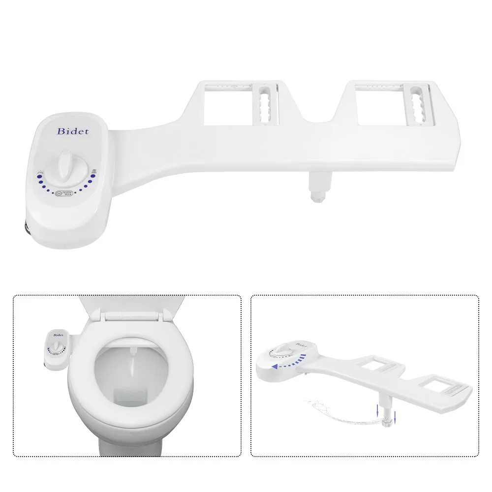 

Non-Electric Bidet Attachment Toilet Bidet Seat Self-Cleaning Nozzle-Fresh Water Bidet Sprayer Mechanical Washing
