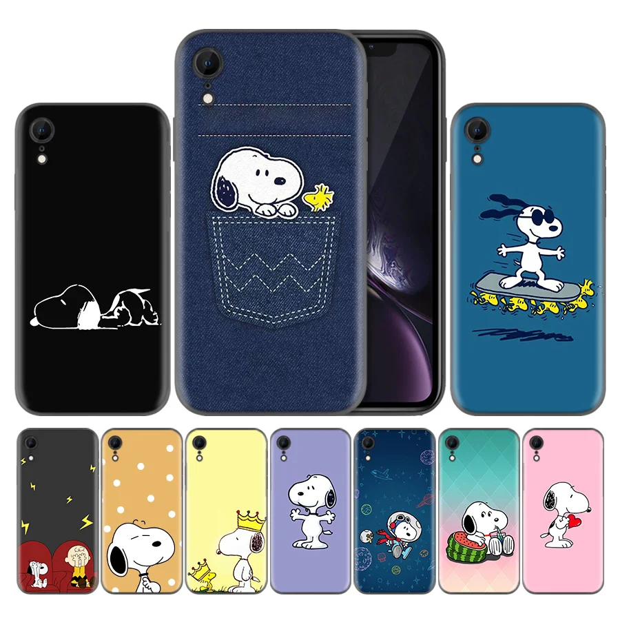 

Snoopys Soft TPU Cover Case For Apple iPhone 7 8 6 6S Plus 11 Pro X XS MAX XR 5 5S 5C SE 10 Ten Max Capa Funda