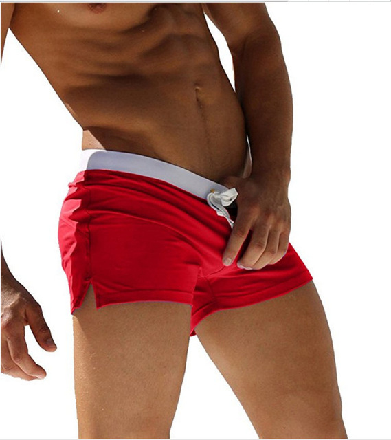 Swimsuit Surf Swim Trunks Summer Swimwear Solid Color Fashion Back Pocket Design Beach Breathable Quick Drying Pants