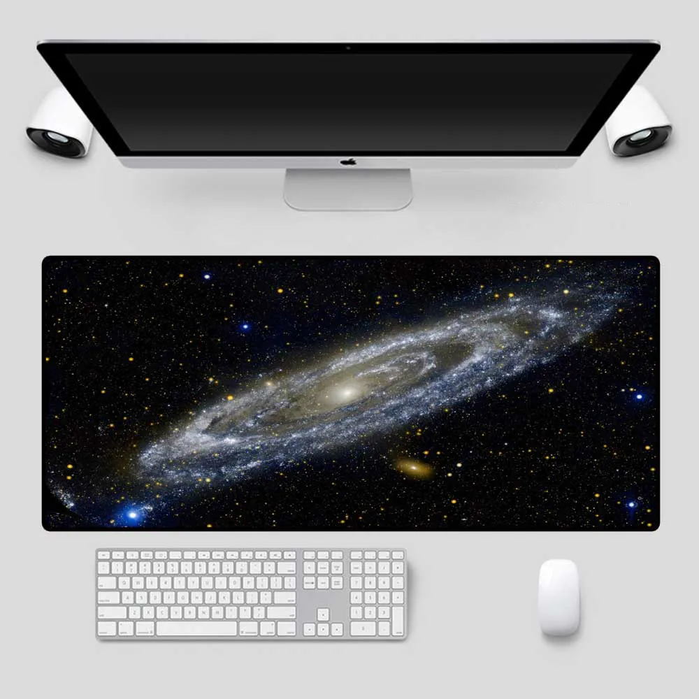 

Mairuige Game Accessories Mouse Pad Planet on The Starry Sky Large Gamer XXL Mouse Pad Desktop Computer Lock Edge Large Mousepad