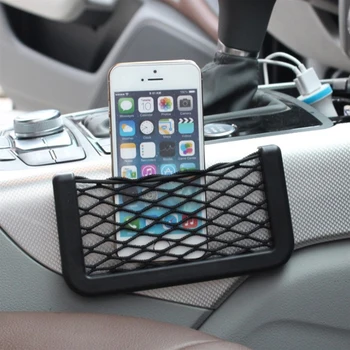 

1pcs Car Organizer Storage Bag auto Paste Net Pocket Phone Holder for Seat Leon Ibiza cupra Altea Tarraco Alhambra car styling
