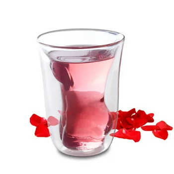 

1x 150ml Heat-Resisting Double Wall Nude Figure Belle Girl Glass Tea Mug