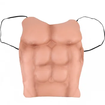 

Funny Fake Muscle Masquerade Cosplay Simulation Muscles Spoof Props Fake Chest Halloween Costumes for Men