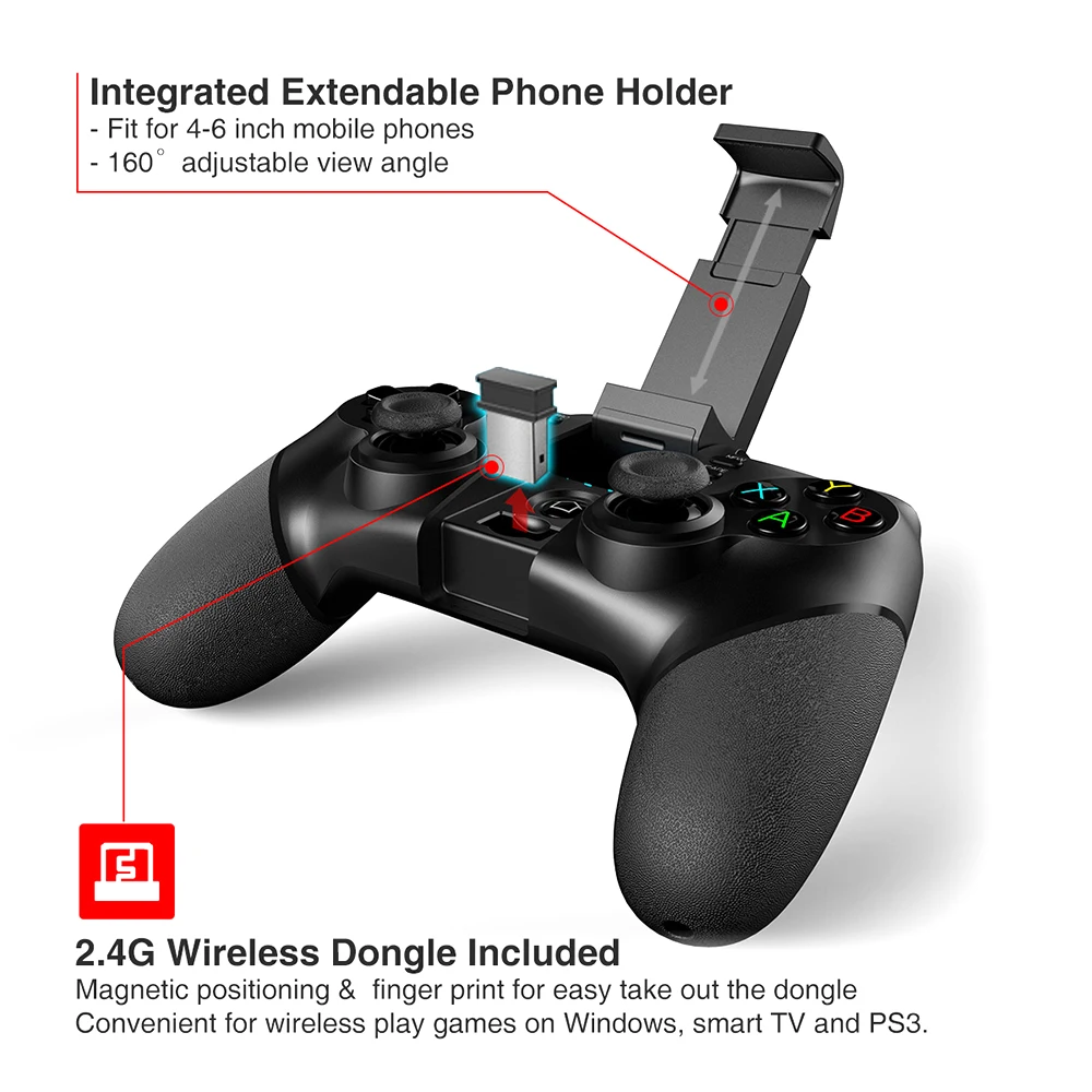 IPega PG-9076 Bluetooth геймпад для PlayStation 3 контроллер с держателем для Android/iOS/windows смартфон планшетный ПК