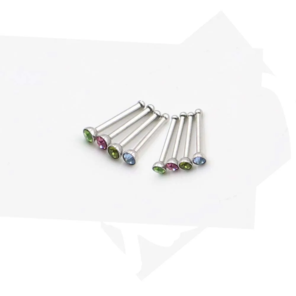 

1PC 20G 2 mm Bone Nose Stud Piercing Earring Nose Ring Prong Nose Piercings Jewelry 20g