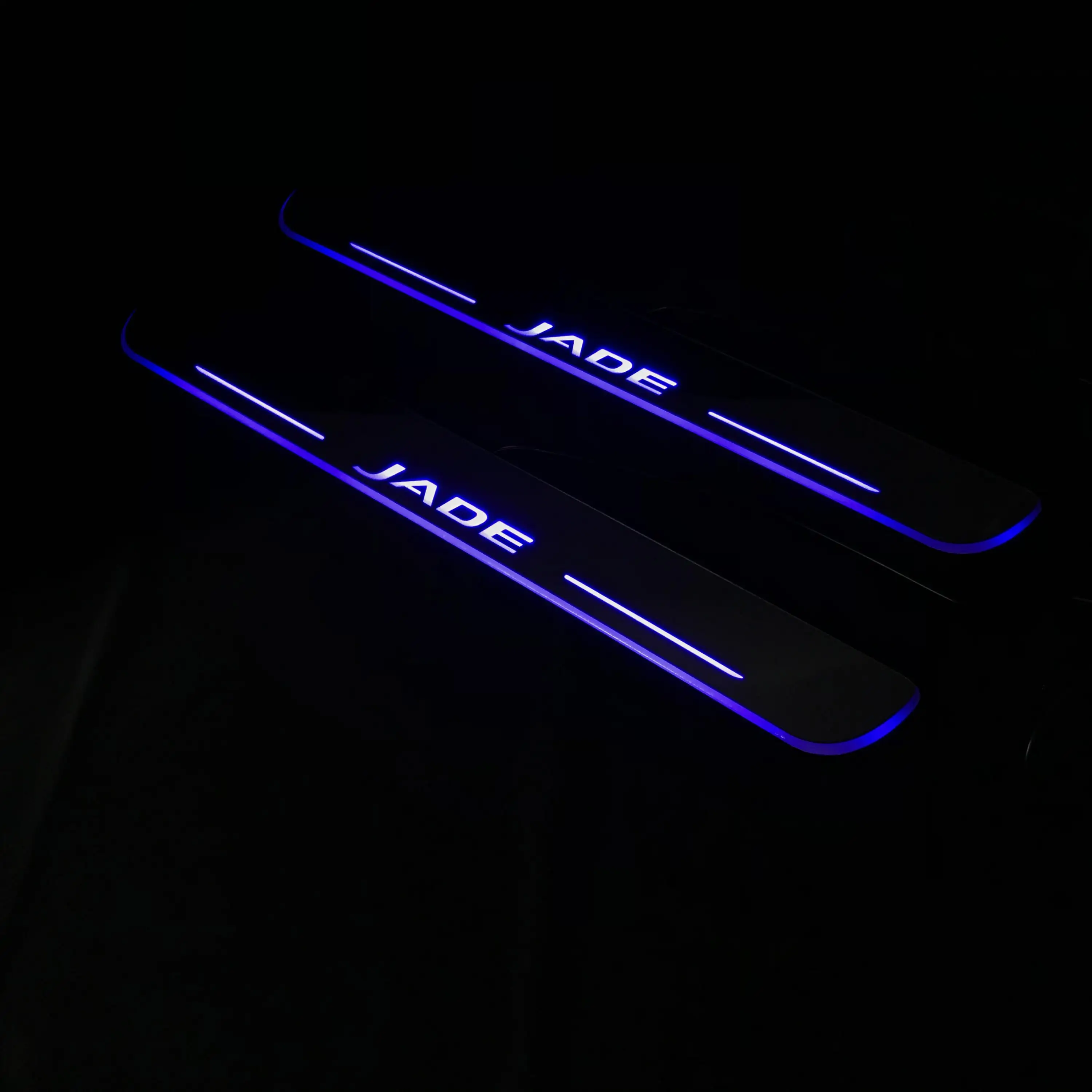 Osmrk светодиодные движущиеся двери scuff для honda jade динамический порог плиты плоской накладки потока/фиксированный светильник, 2 шт